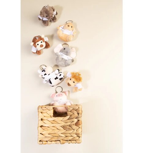 Cowfob Pluche Koe Sleutelhanger Wit