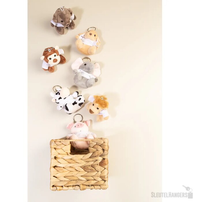 Cowfob Pluche Koe Sleutelhanger Wit