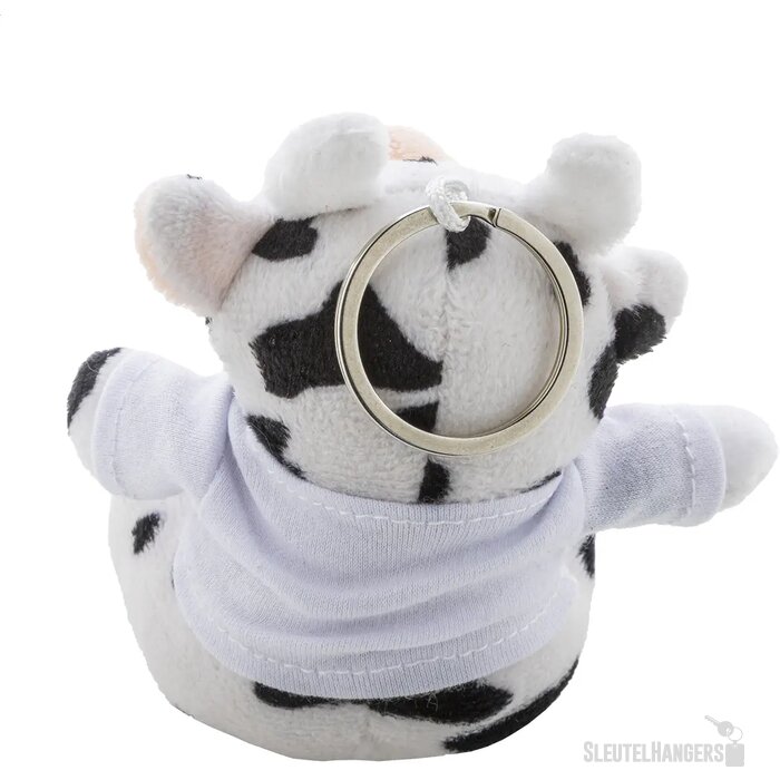 Cowfob Pluche Koe Sleutelhanger Wit