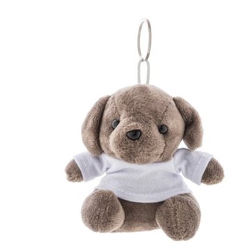 Dogfob Pluche Hond Sleutelhanger Bruin Dogfob Pluche Hond Sleutelhanger Bruin