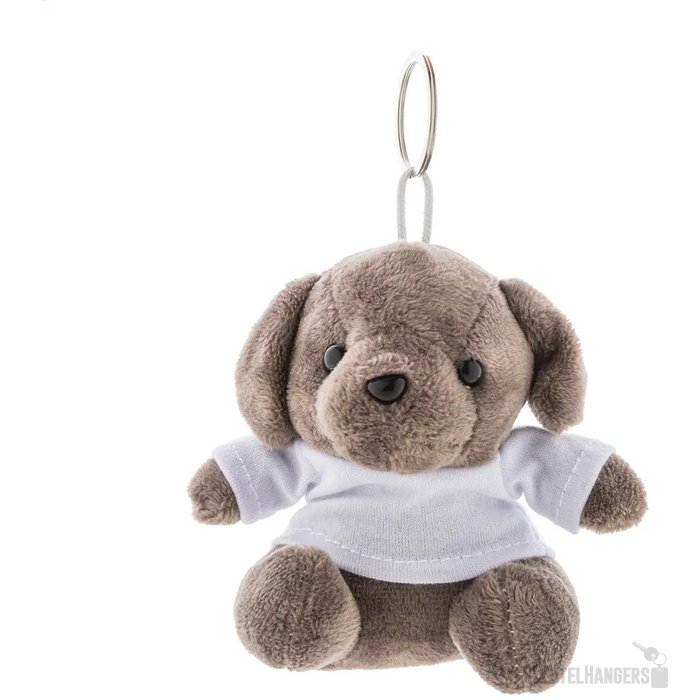 Dogfob Pluche Hond Sleutelhanger Bruin