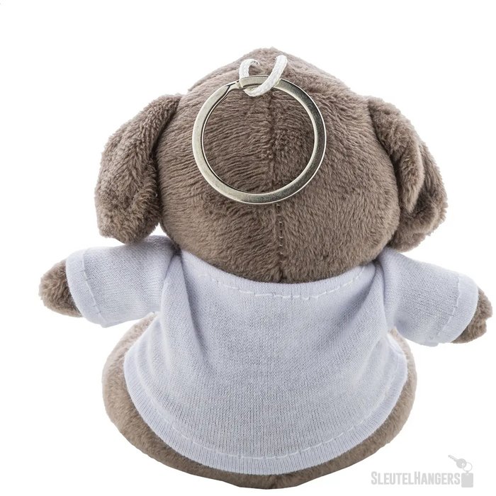 Dogfob Pluche Hond Sleutelhanger Bruin