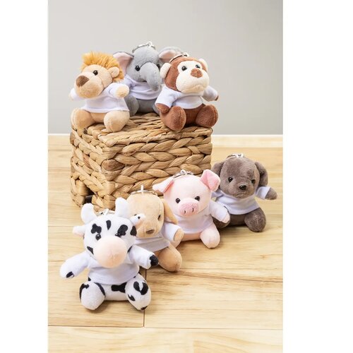 Dogfob Pluche Hond Sleutelhanger Bruin