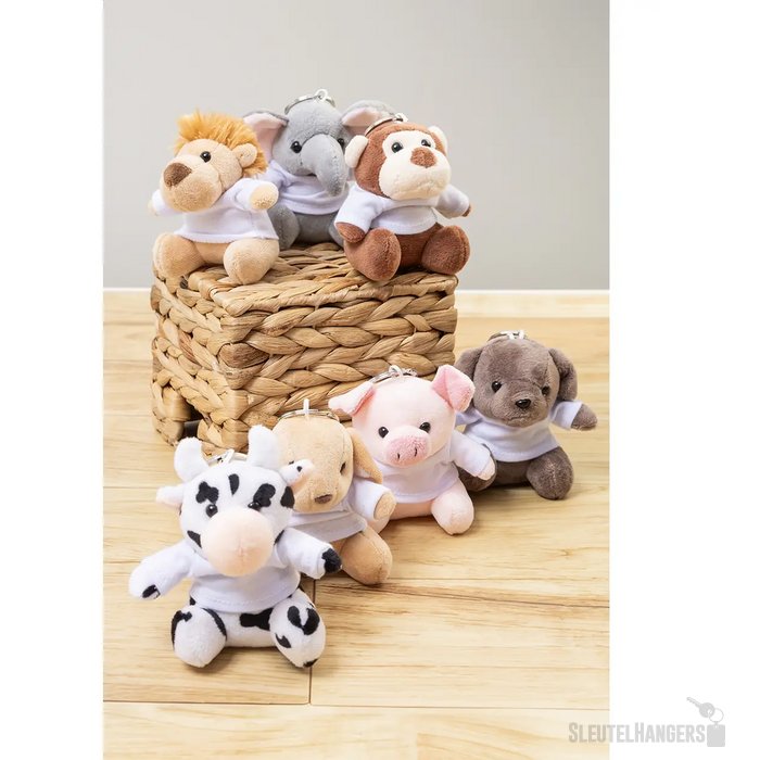 Dogfob Pluche Hond Sleutelhanger Bruin