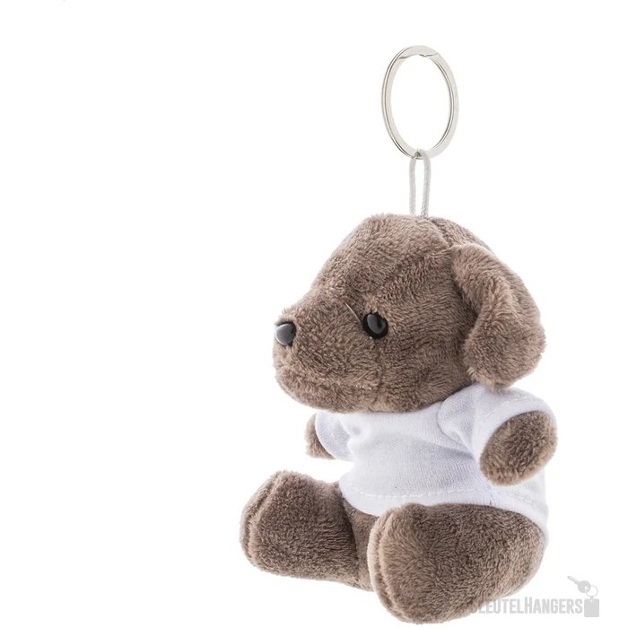 Dogfob Pluche Hond Sleutelhanger Bruin