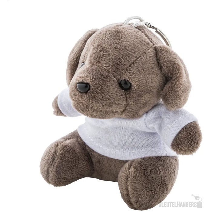 Dogfob Pluche Hond Sleutelhanger Bruin
