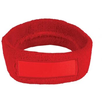 Hoofd Zweetband Met Label Rood