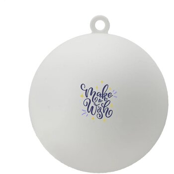 Gerecycled kunststof kerstbal (Ø 7 cm) Zwart