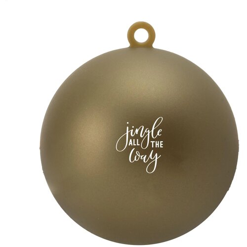 Gerecycled kunststof kerstbal (Ø 7 cm) Goud