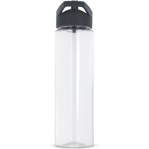 RPET waterfles met rietje (600 ml) Grijs