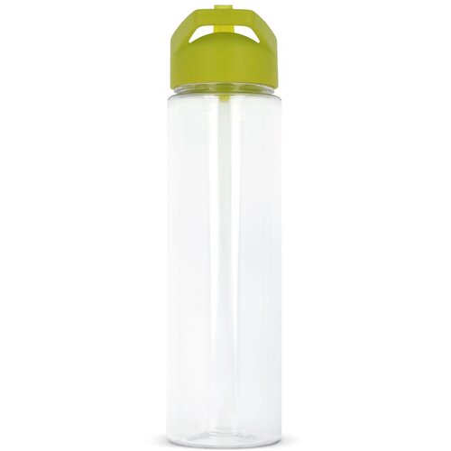 RPET waterfles met rietje (600 ml) Lichtgroen