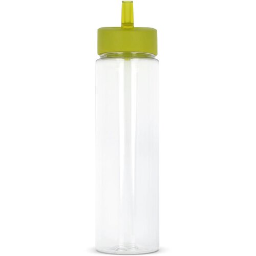 RPET waterfles met rietje (600 ml) Lichtgroen