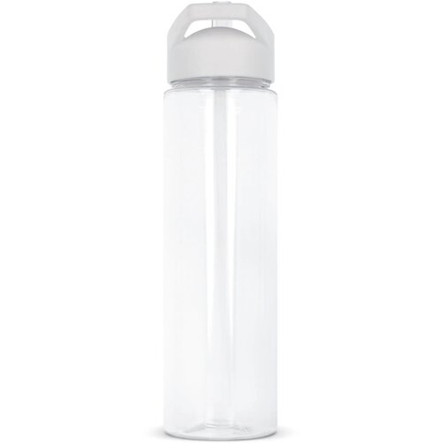 RPET waterfles met rietje (600 ml) Wit