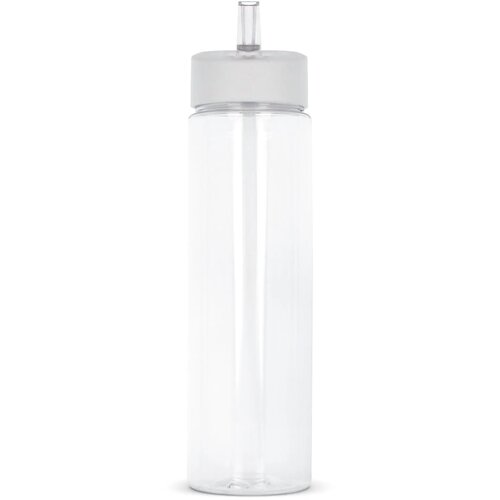 RPET waterfles met rietje (600 ml) Wit