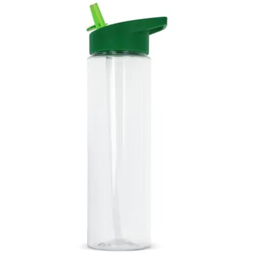 RPET waterfles met rietje (600 ml) Groen