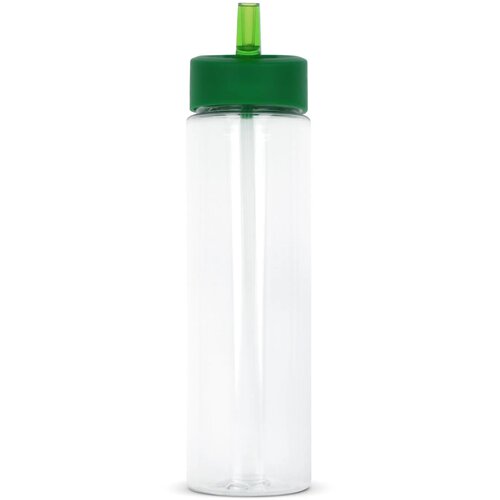 RPET waterfles met rietje (600 ml) Groen
