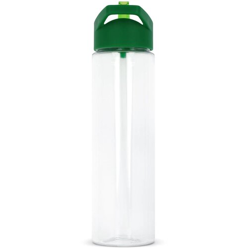 RPET waterfles met rietje (600 ml) Groen