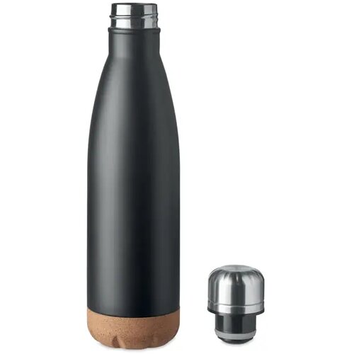 Dubbelwandige fles 500 ml Aspen cork zwart 500 ml