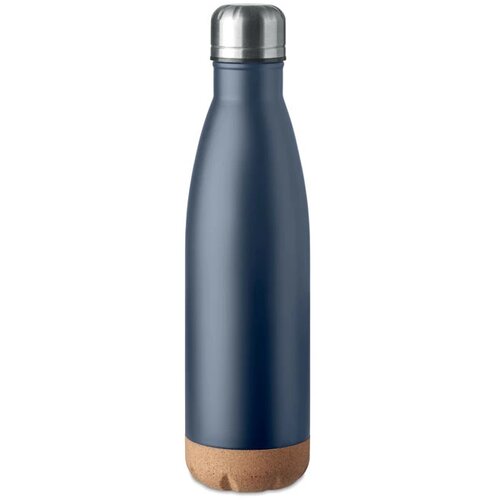 Dubbelwandige fles 500 ml Aspen cork donker marineblauw 500 ml