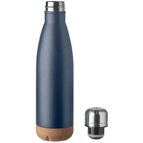Dubbelwandige fles 500 ml Aspen cork donker marineblauw 500 ml