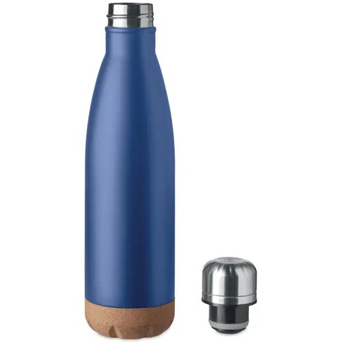 Dubbelwandige fles 500 ml Aspen cork blauw 500 ml