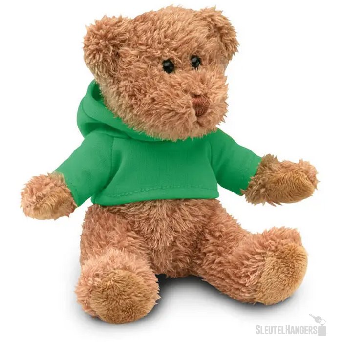 Teddybeer met sweatshirt Johnny groen
