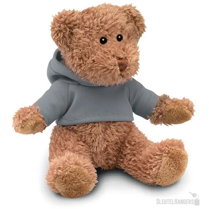 Teddybeer met sweatshirt Johnny grijs