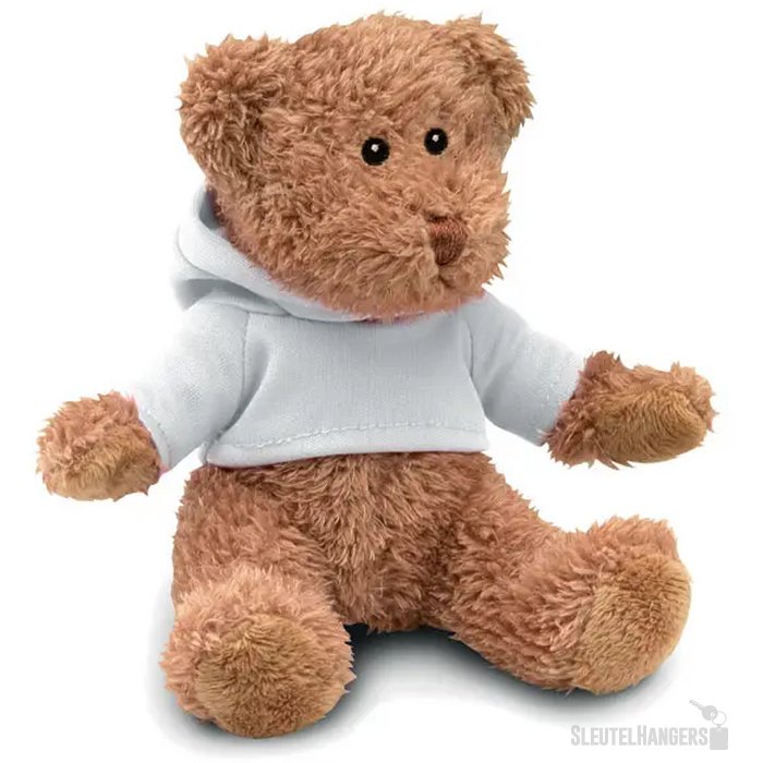 Teddybeer met sweatshirt Johnny wit