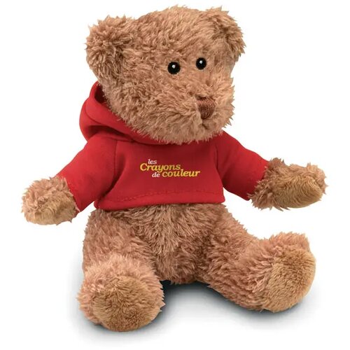 Teddybeer met sweatshirt Johnny rood