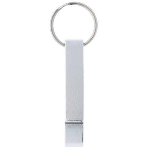 Sleutelhanger met fles- en blikopener Zilver