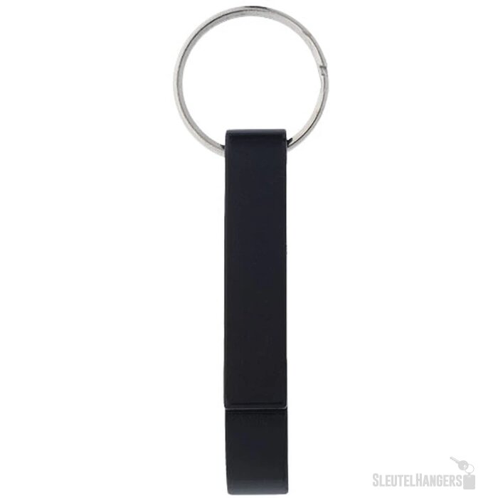 Sleutelhanger met fles- en blikopener Zwart