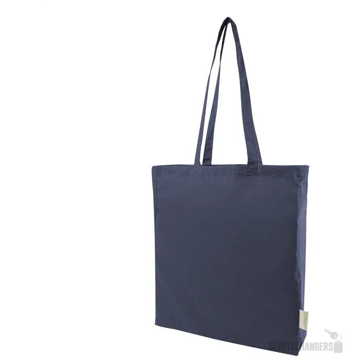 Guspex Hue Gerecyclede Katoenen Boodschappen Tas Donker Blauw