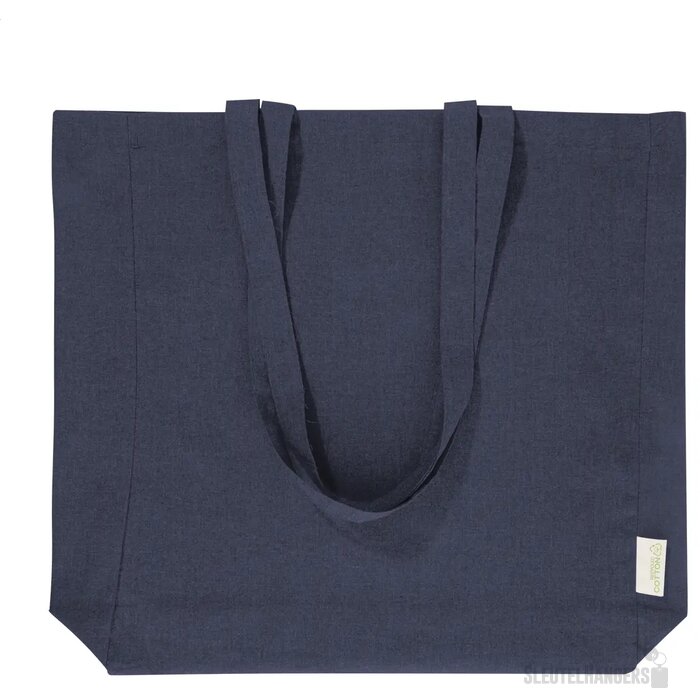 Guspex Hue Gerecyclede Katoenen Boodschappen Tas Donker Blauw