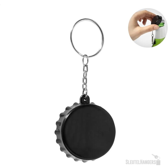 Popcap Rabs Flesopener Sleutelhanger Zwart