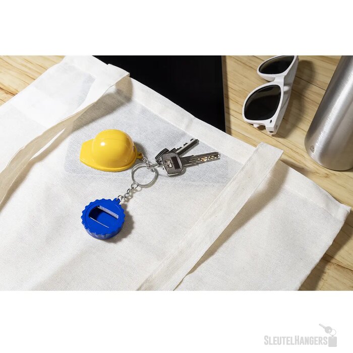 Popcap Rabs Flesopener Sleutelhanger Blauw