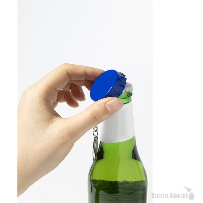 Popcap Rabs Flesopener Sleutelhanger Blauw