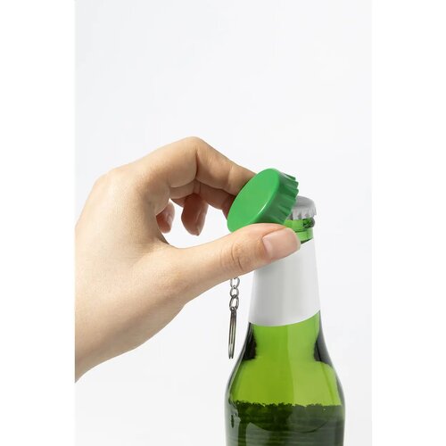 Popcap Rabs Flesopener Sleutelhanger Donker Groen