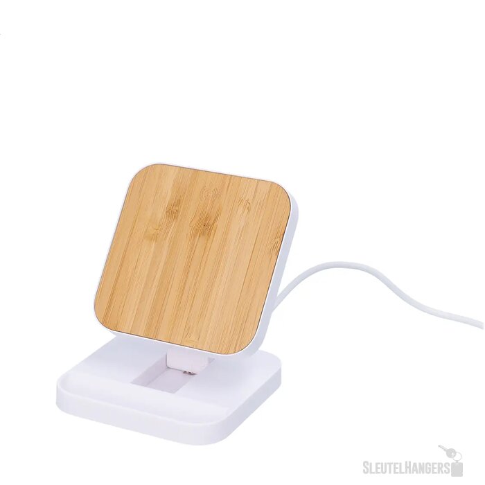 Rabso Draadloze Oplader Met Telefoon Houder Wit