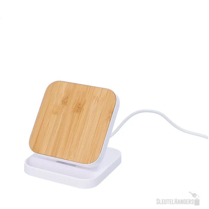 Rabso Draadloze Oplader Met Telefoon Houder Wit