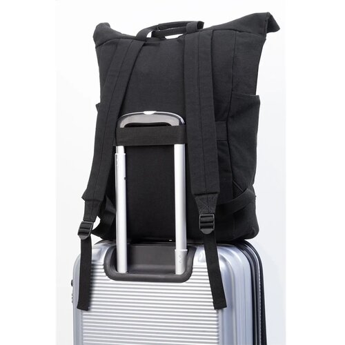Rebyss Roll Rugzak Van Gerecycled Canvas Zwart