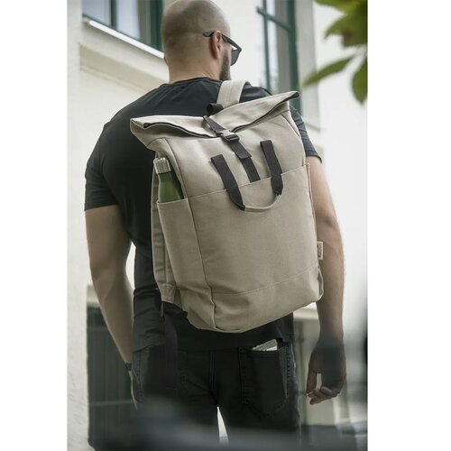 Rebyss Roll Rugzak Van Gerecycled Canvas Beige