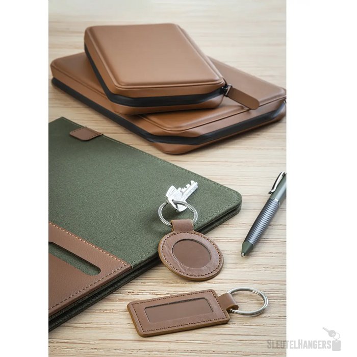 Shinekey Rect Rpu-Sleutelhanger Bruin