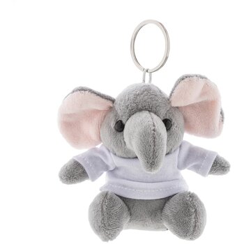 Trumpfob Pluche Olifant Sleutelhanger Grijs