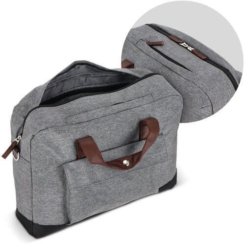 Laptoptas Brixton grijs / zwart
