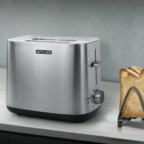 MS-115|Muse Toaster Roestvrij Staal zilver