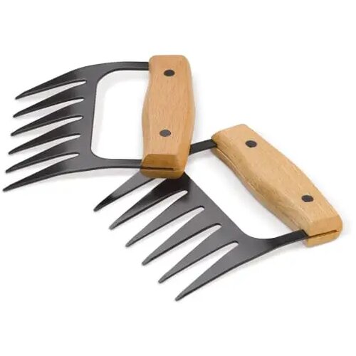 Metalen vleesklauwen hout