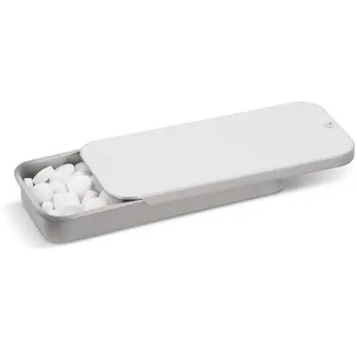 Mini pepermuntdoos in blik zilver