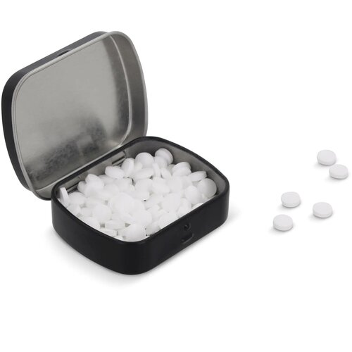 Mini pepermuntdoosje zwart