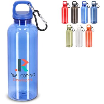 Noa waterfles R-PET 500 ml Transparant transparant / rood