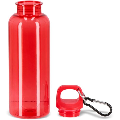 Noa waterfles R-PET 500 ml Transparant transparant / rood